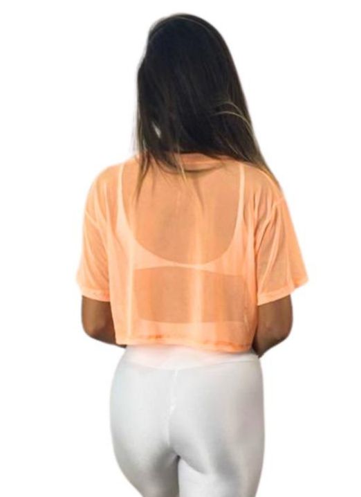 Mini Blusa Tule - Laranja