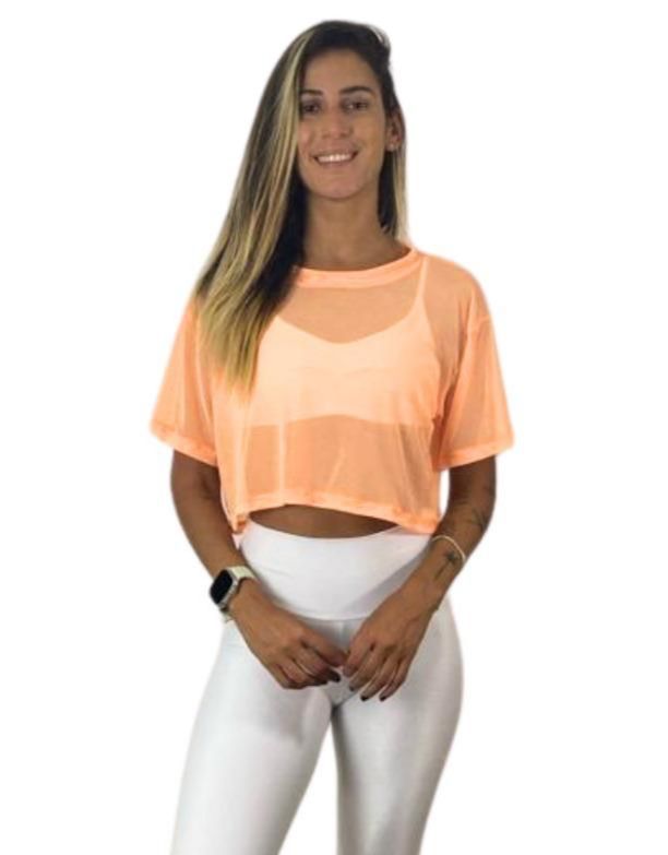 Mini Blusa Tule - Laranja
