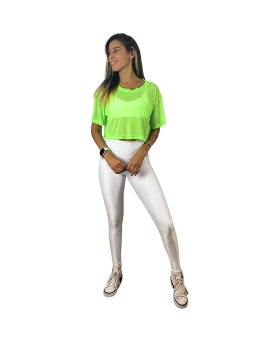 Mini Blusa Tule - Verde Neon