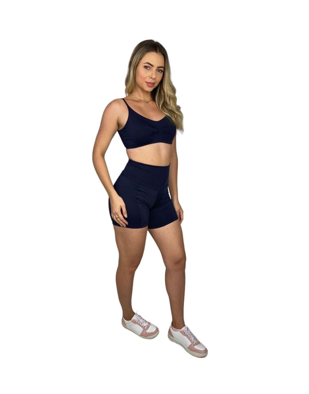 Conjunto Short Básico Poliamida Light - Azul Petróleo