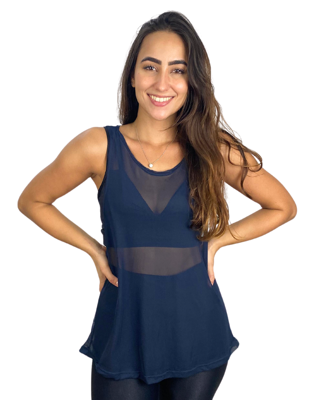 Regata Tule - Azul Marinho