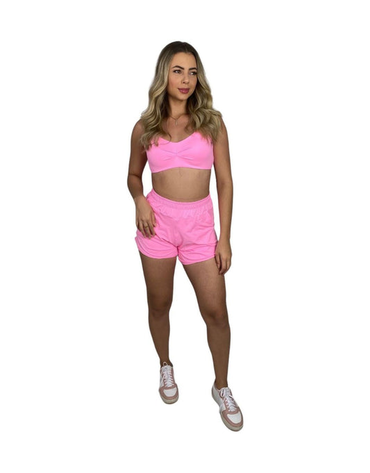 Conjunto Short Sobreposto Poliamida Light - Yogurt