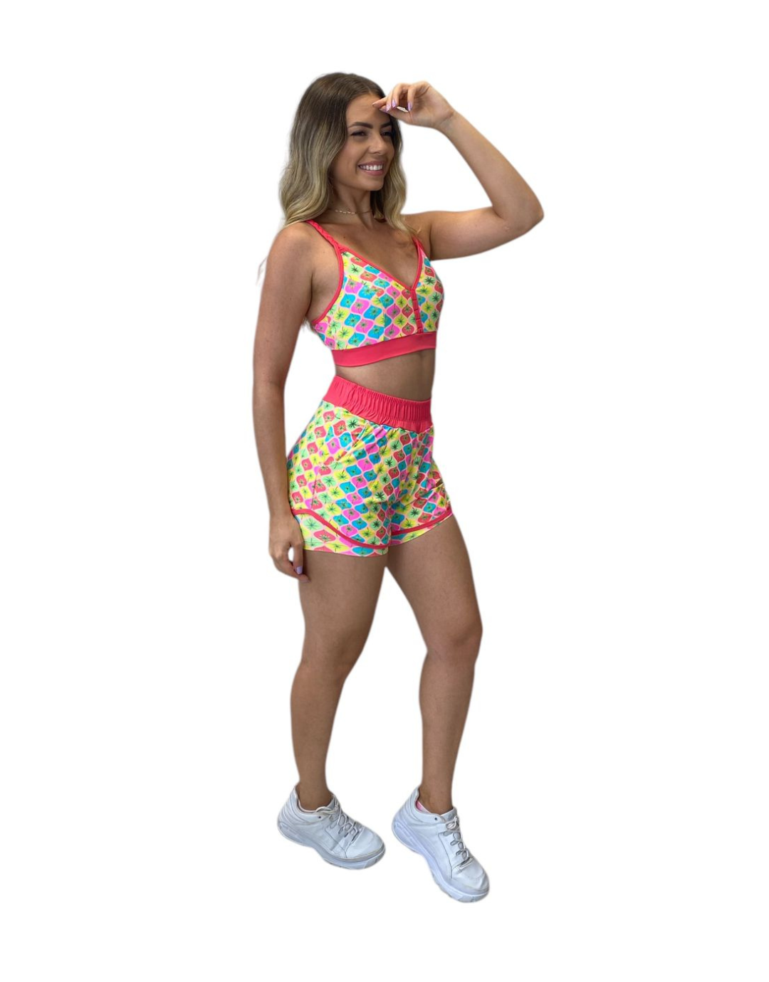 Conjunto Short Sobreposto Poliamida Light - Tropical