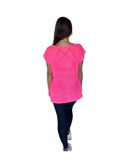 T-Shirt Tule - Rosa Choque