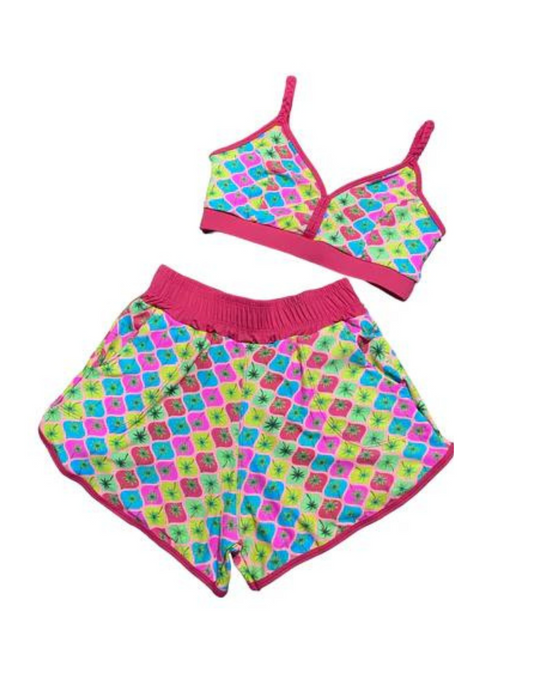 Conjunto Short Sobreposto Poliamida Light - Tropical