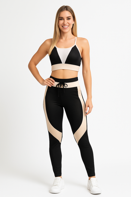 Conjunto Calça Básica Lola - Top Aline - Preta