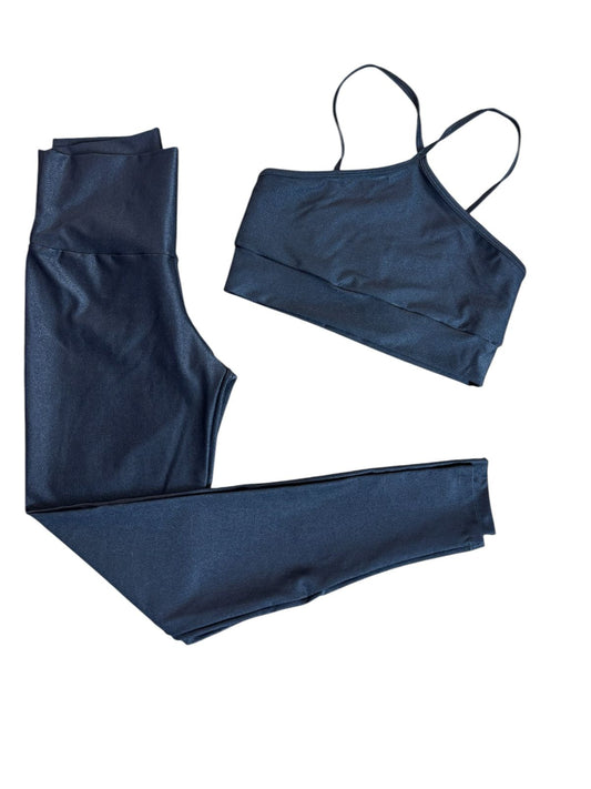 Conjunto Calça Básica Aveludado de Compressão -  Preto - Top Lana