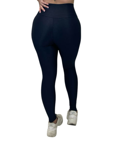 Conjunto Calça Básica Aveludado de Compressão - Preto