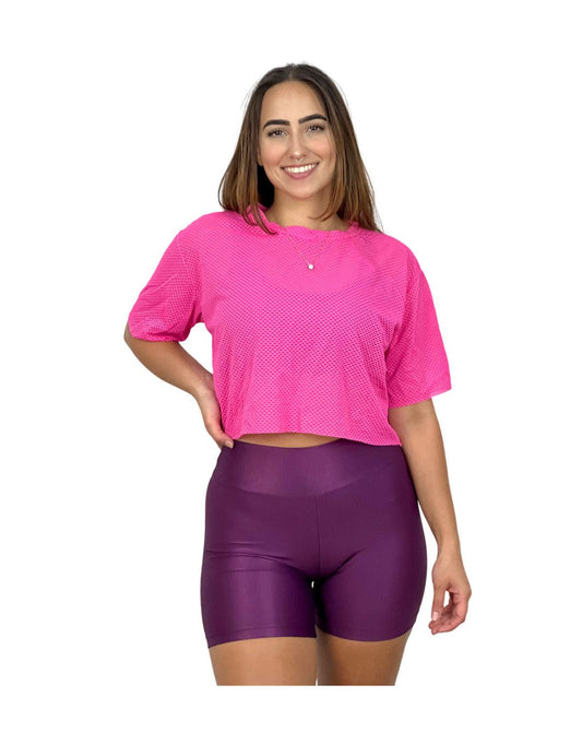 Mini Blusa Tela - Rosa