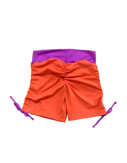 Short Cross Empina - DuoColor - Laranja e Roxo