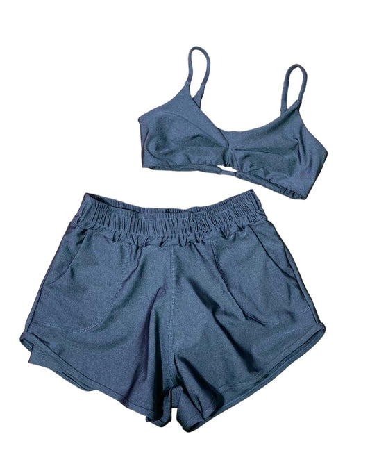 Conjunto Short Sobreposto - Cinza